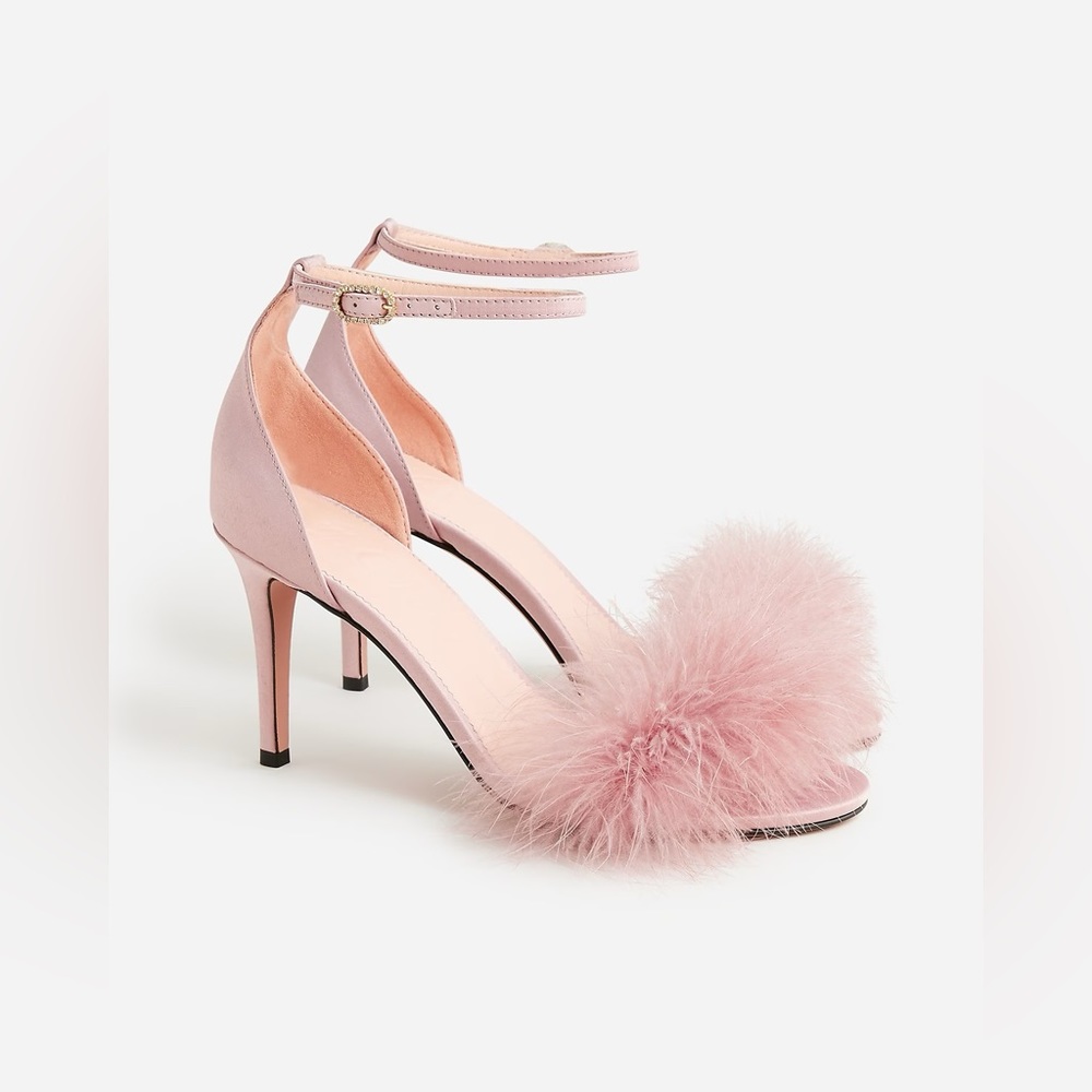 J. Crew Collection Rylie feather-strap heels